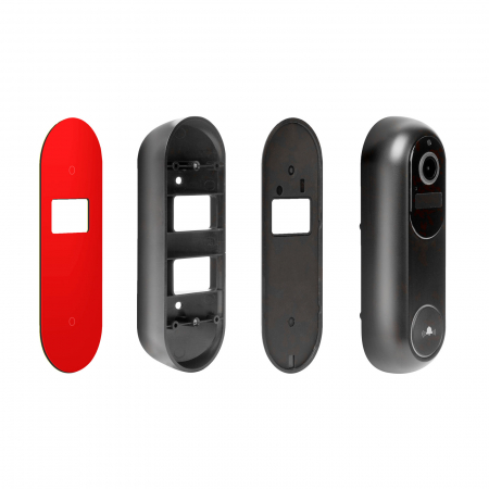 Sonerie video Smart Wi-Fi - 12V - MicroSD, FHD, PIR - negru [2]
