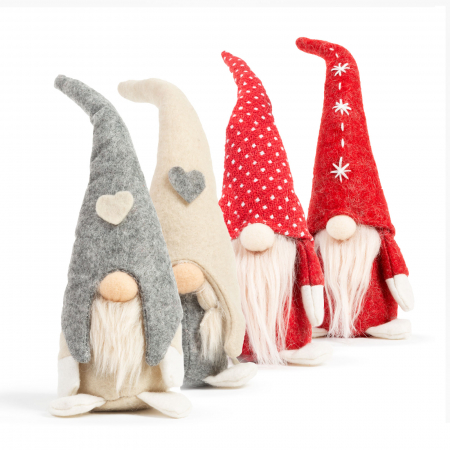 Party zone - Spiriduş scandinav de Crăciun, 4 modele - 28 cm