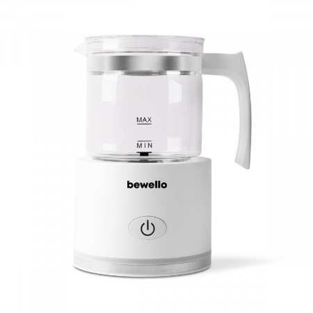 Cafetiere preparare cafea - Spumator de lapte electric, 600 W, alb – pentru spumă rece și caldă