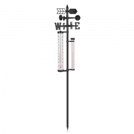 Statie meteo de gradina cu termometru, pluviometru, girueta - 145 cm | Family [2]