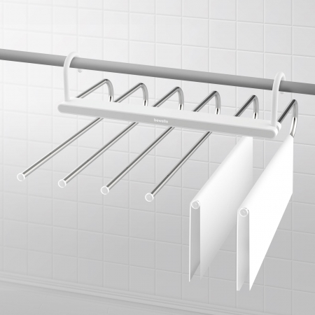 Suport pentru prosoape baie, metal - 6 umerase - Bewello [1]