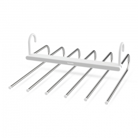 Accesorii baie - Suport pentru prosoape baie, metal - 6 umerase - Bewello