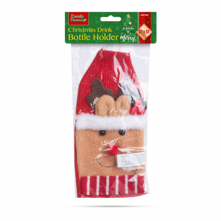 Suport sticle de băutură de Crăciun - Ren 3D - poliester - 27 x 12 cm [2]
