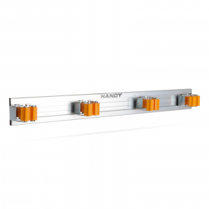Accesorii gradina - Suport universal de perete pentru 4 obiecte de gradina, culoare gri