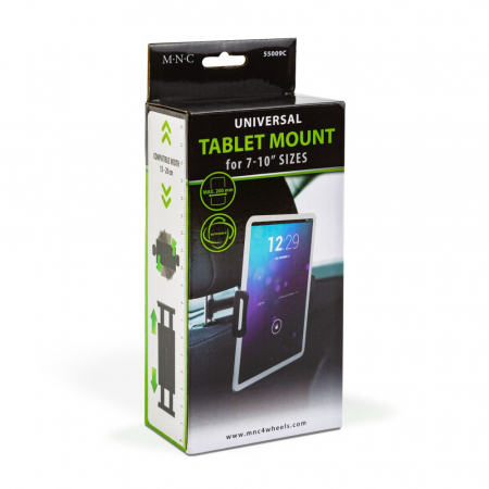 Suport universal tableta cu prindere pentru tetiera - 18 x 7 x 12 cm - negru [4]