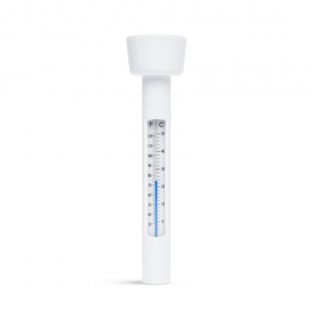 Accesorii baie - Termometru pentru piscină - 17 x 4,5 cm - alb