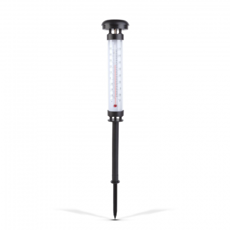 Lampi solare gradina LED - Termometru solar de gradină - LED alb rece - 6,3 x 44,5 cm