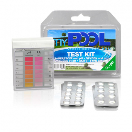 Accesorii piscine - Tester cu pastile pH si oxigen activ pentru piscine myPool Germania