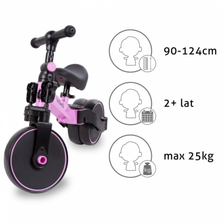 Tricicleta cu pedale 3 in 1 Kidwell Pico Pink [5]