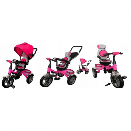 Tricicleta cu pedale 3 in 1 R-Sport T3 - Roz [1]