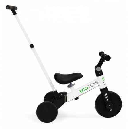 Tricicleta cu pedale si maner 2 in 1 Ecotoys YM-BT-6 - Alb [5]