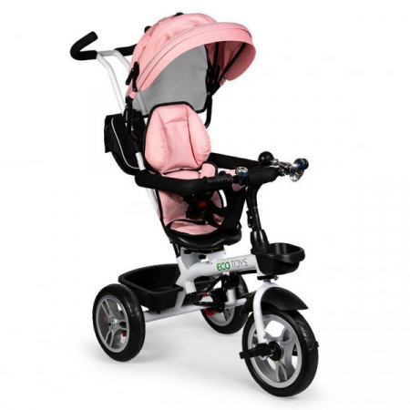 Tricicleta cu sezut reversibil Ecotoys JM-322 - Roz [1]