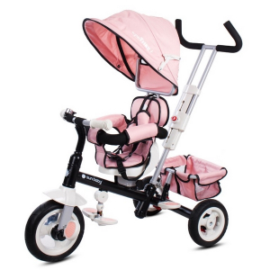 Triciclete copii - Tricicleta cu sezut reversibil Sun Baby 002 Super Trike Plus Pink