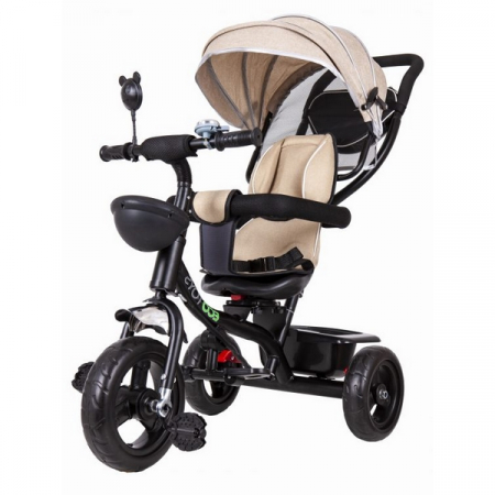 Triciclete copii - Tricicleta cu sezut rotativ Ecotoys JM-066-9 - Bej