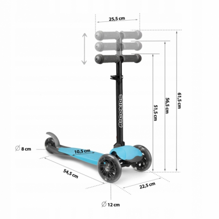 Trotineta cu roti cu LED Ricokids Loco 765100 - Albastru [8]