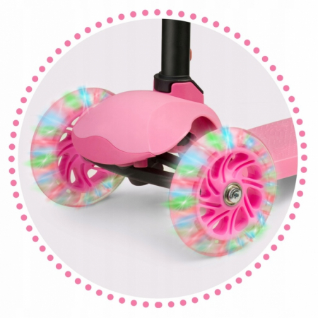 Trotineta cu roti cu LED Ricokids Loco 765102 - Roz [1]