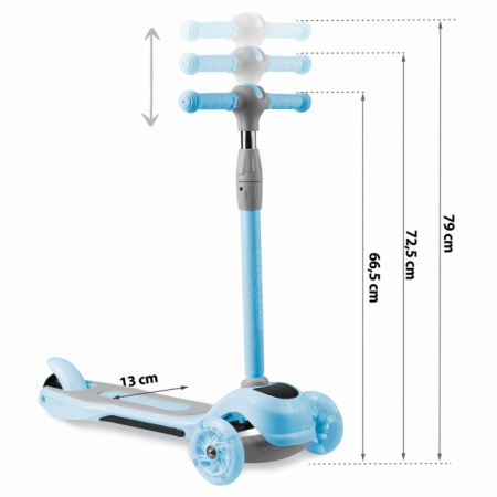 Trotineta cu roti cu iluminare LED Ricokids Piko 765003 - culoare Albastru [5]