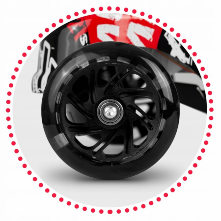 Trotineta cu roti cu LED Ricokids Piko 765010 - Negru - Alb - Rosu [4]