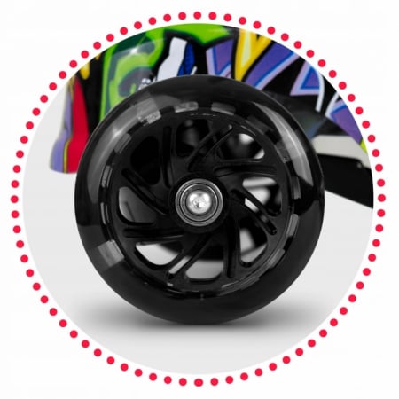 Trotineta cu roti cu LED Ricokids Piko 765011 - Negru - Galben [4]