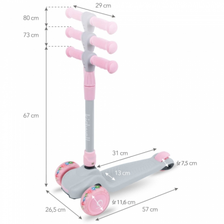 Trotineta Kidwell JAX - Gray Pink [1]
