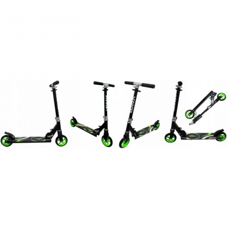 Trotineta pliabila cu roti de 145 mm R-Sport H7 - Negru - Verde [1]