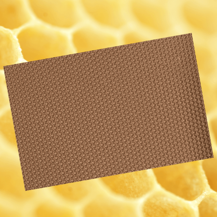 Ceara de albine naturala tip fagure colorat Maro Cappuccino [2]