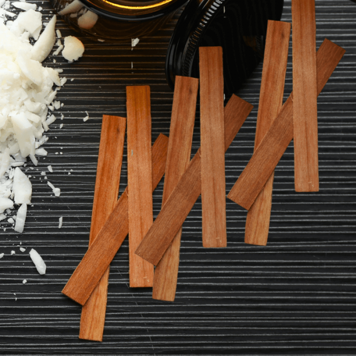 Fitil din lemn exotic tip drept – 90 × 14 mm – set 20 buc [3]