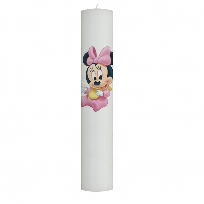 Lumanare Botez Baby Minnie cu babetica galbena [5]