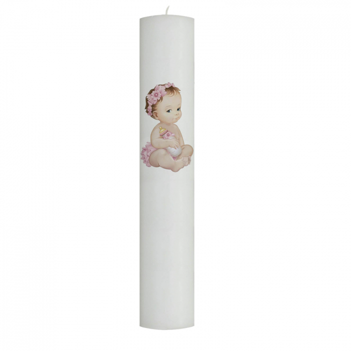 Lumanare Botez Bebelina Roz [5]