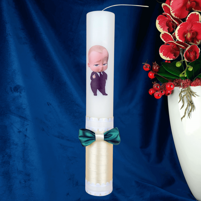 Lumanare botez decorata Bebe Boss [2]