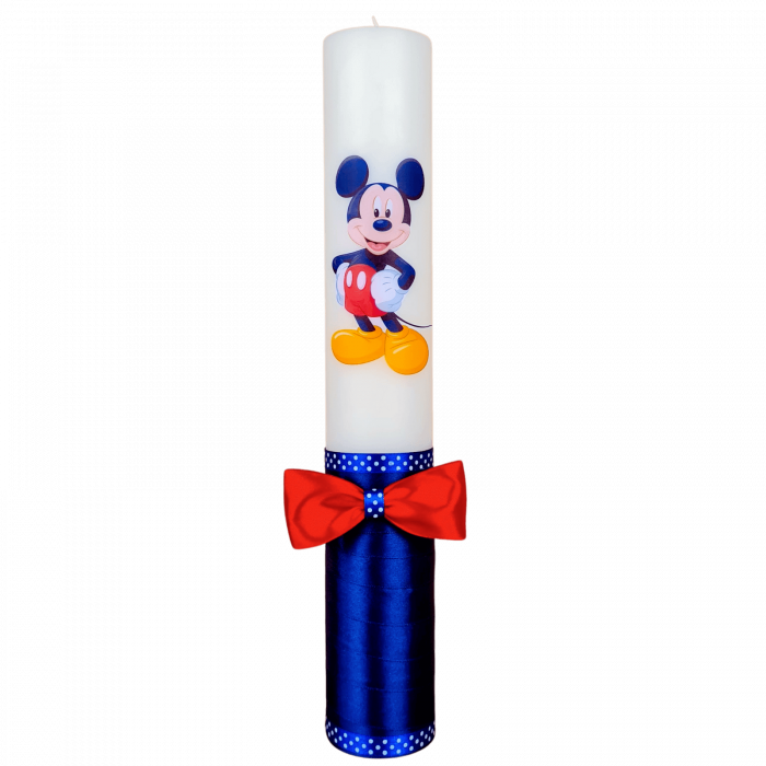 Lumanare botez decorata Mickey rosu [3]