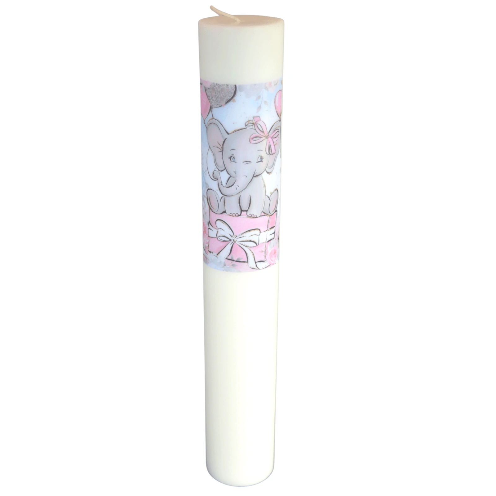 Lumanare Botez Elefant cu roz [5]