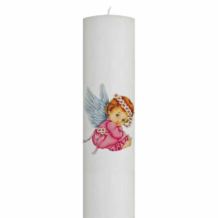 Lumanare Botez Ingeras Roz [3]