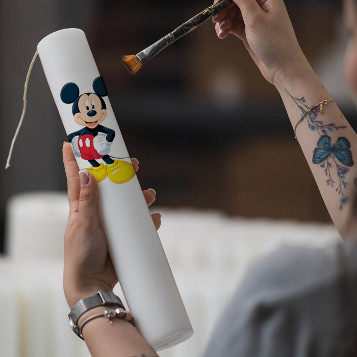 Lumanare Botez Mickey cu rosu [3]