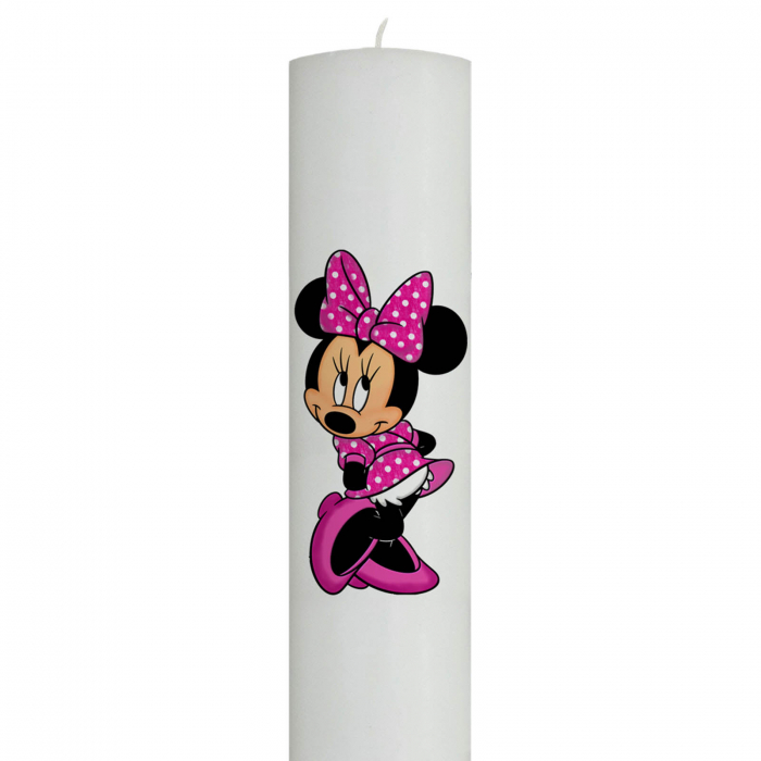 Lumanare Botez Minnie cu rochita roz [4]