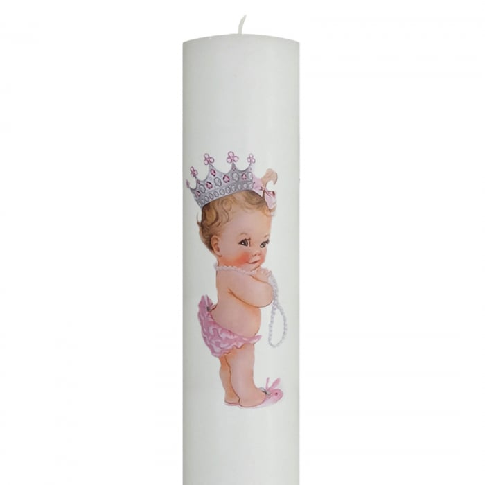 Lumanare Botez Printesa cu roz [3]