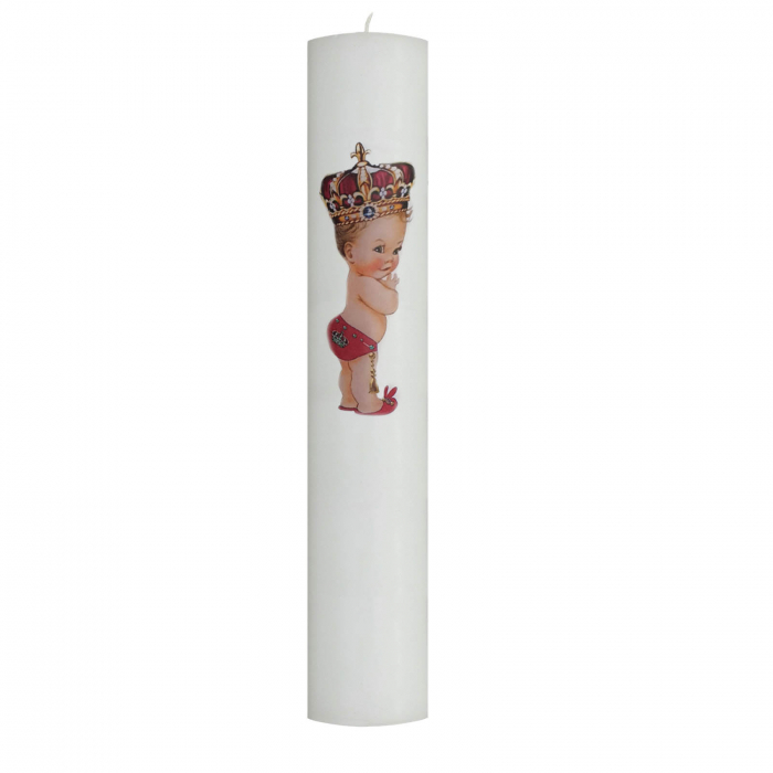 Lumanare Botez Print cu rosu [5]