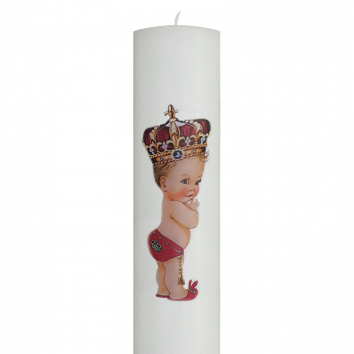 Lumanare Botez Print cu rosu [2]