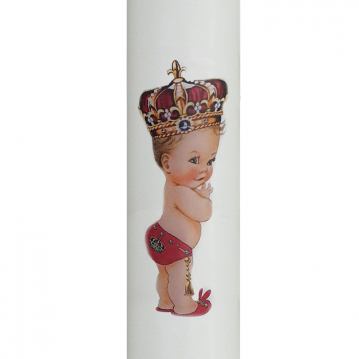 Lumanare Botez Print cu rosu [4]