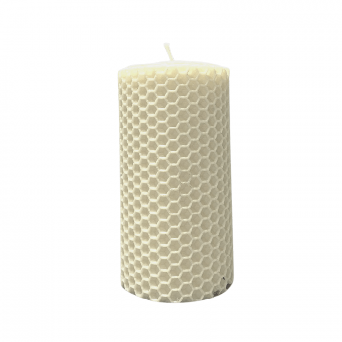 Lumanare Marturie din Ceara de Albine naturala tip fagure colorat - Ivory [4]