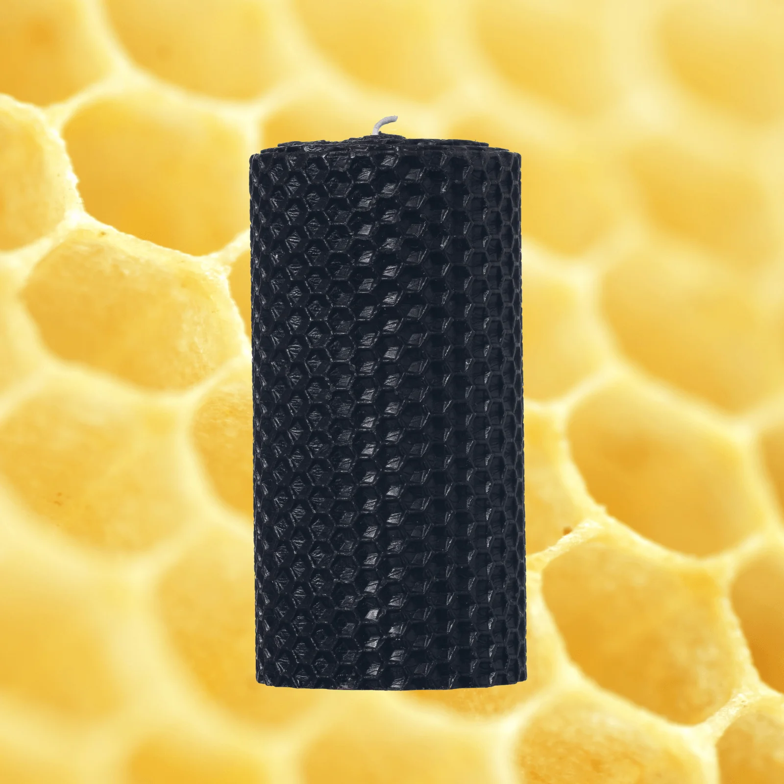 Lumanare Marturie din Ceara de Albine naturala tip fagure colorat - Negru [4]