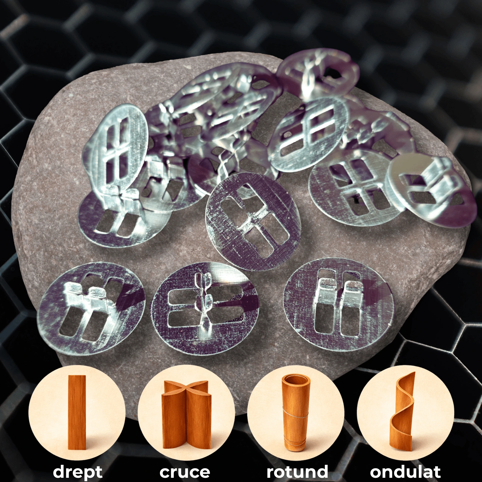 Fitil – Lumânări - Suport metalic stabil pentru fitiluri din lemn – set 20 buc