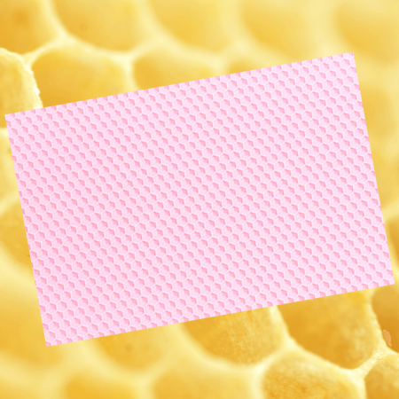 Ceara de albine naturala tip fagure colorat Roz Deschis [1]