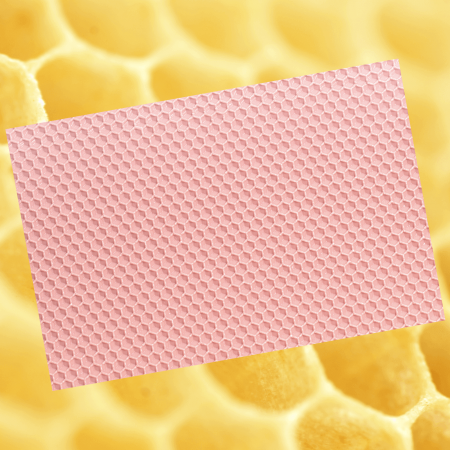 Ceara de albine naturala tip fagure colorat Roz Pudra [1]