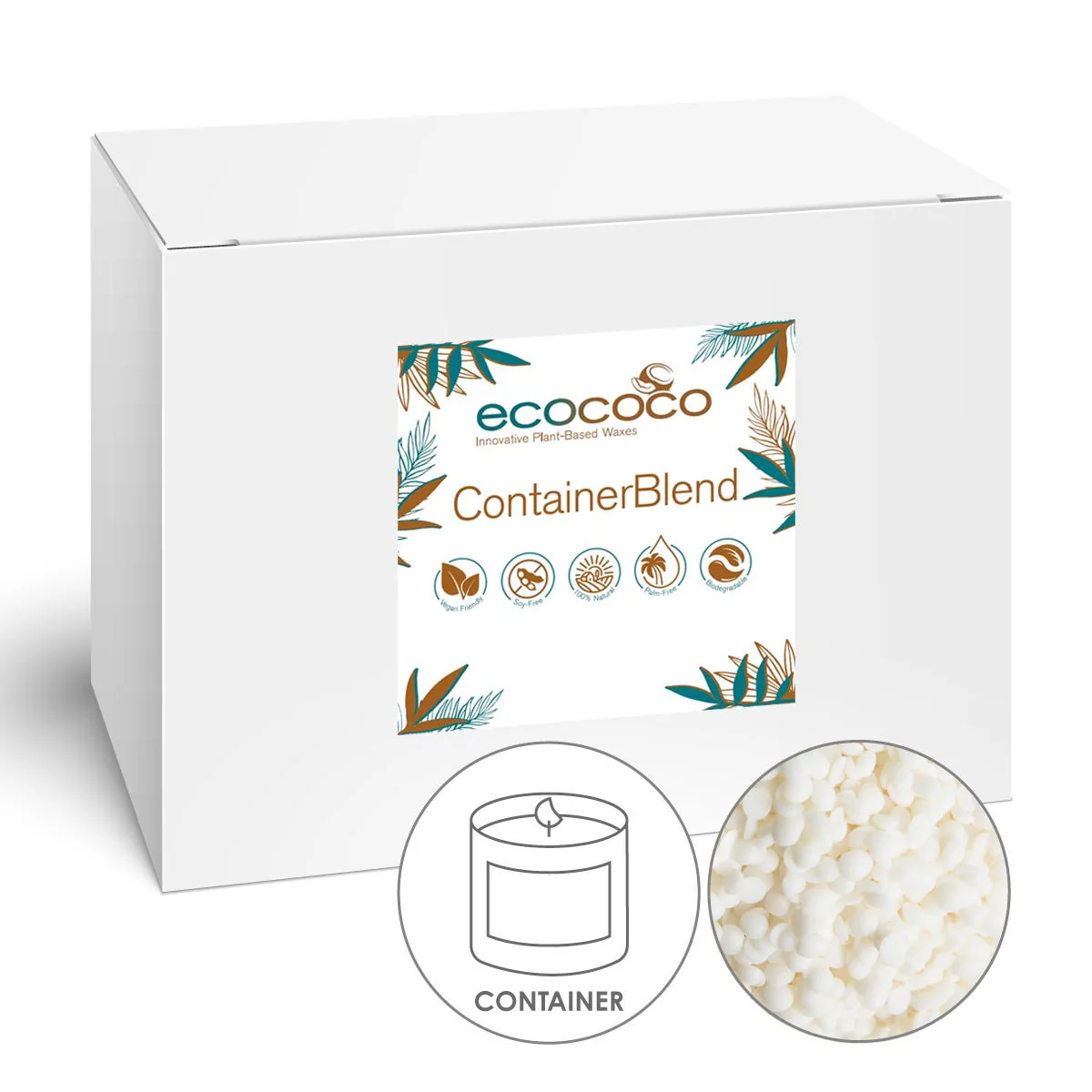 Ceară pentru recipiente (Container Wax) - Ceară de Cocos EcoCoco Container Blend