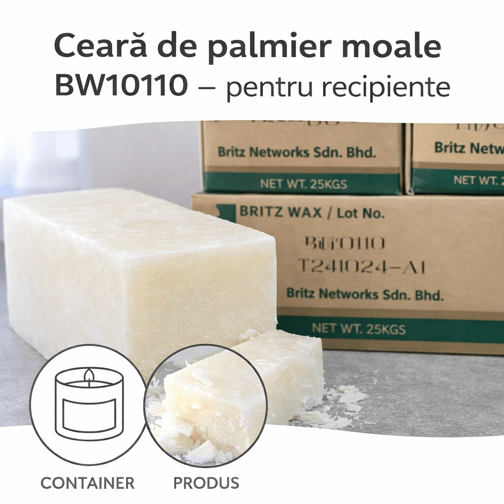 Ceară - recipiente (Container Wax) - Ceară de palmier moale BW10110 - pentru recipiente