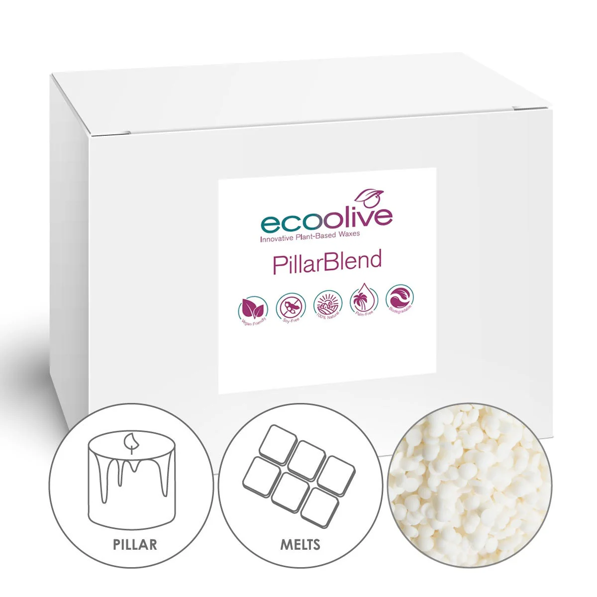 Ceară pentru matrițe (Pillar Wax) - Ceara de soia EcoOlive Pillar Blend
