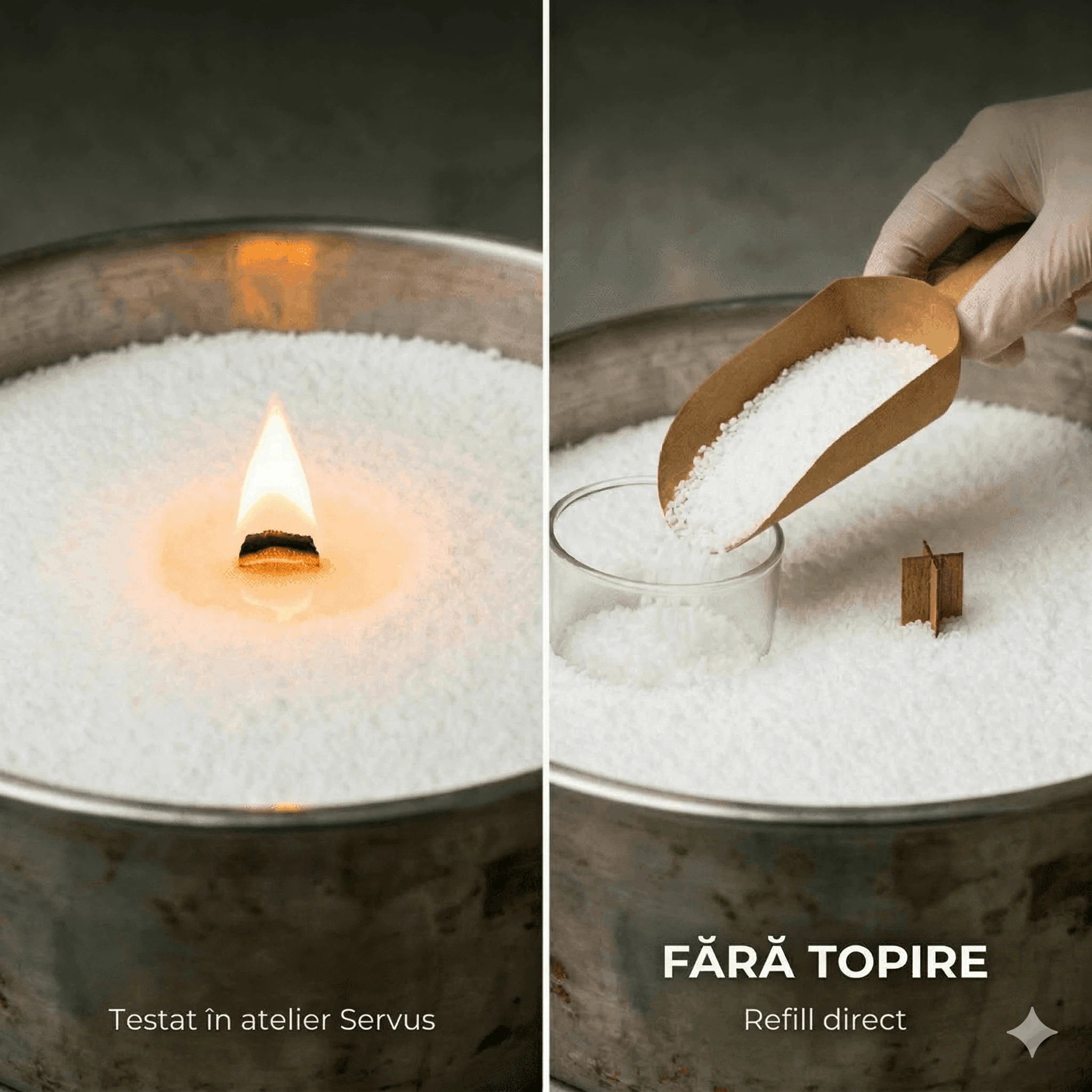 Ceară - recipiente (Container Wax) - Ceară Perlată (Candle Sand) pentru Lumânări în Recipient și Reumpleri – utilizare directă, fără topire - 1 Kg