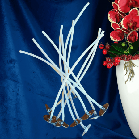 Fitil Cerat din Bumbac cu Suport | H 18 cm [2]