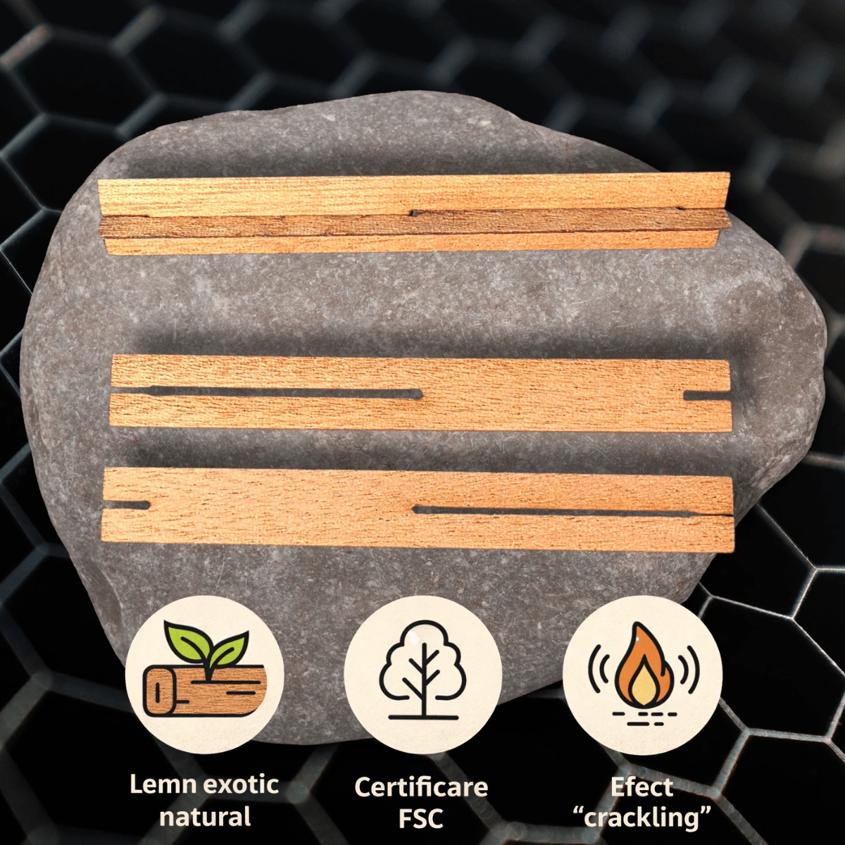 Fitil din lemn exotic tip cruce (X) – 80 × 10 mm – set 20 buc [1]